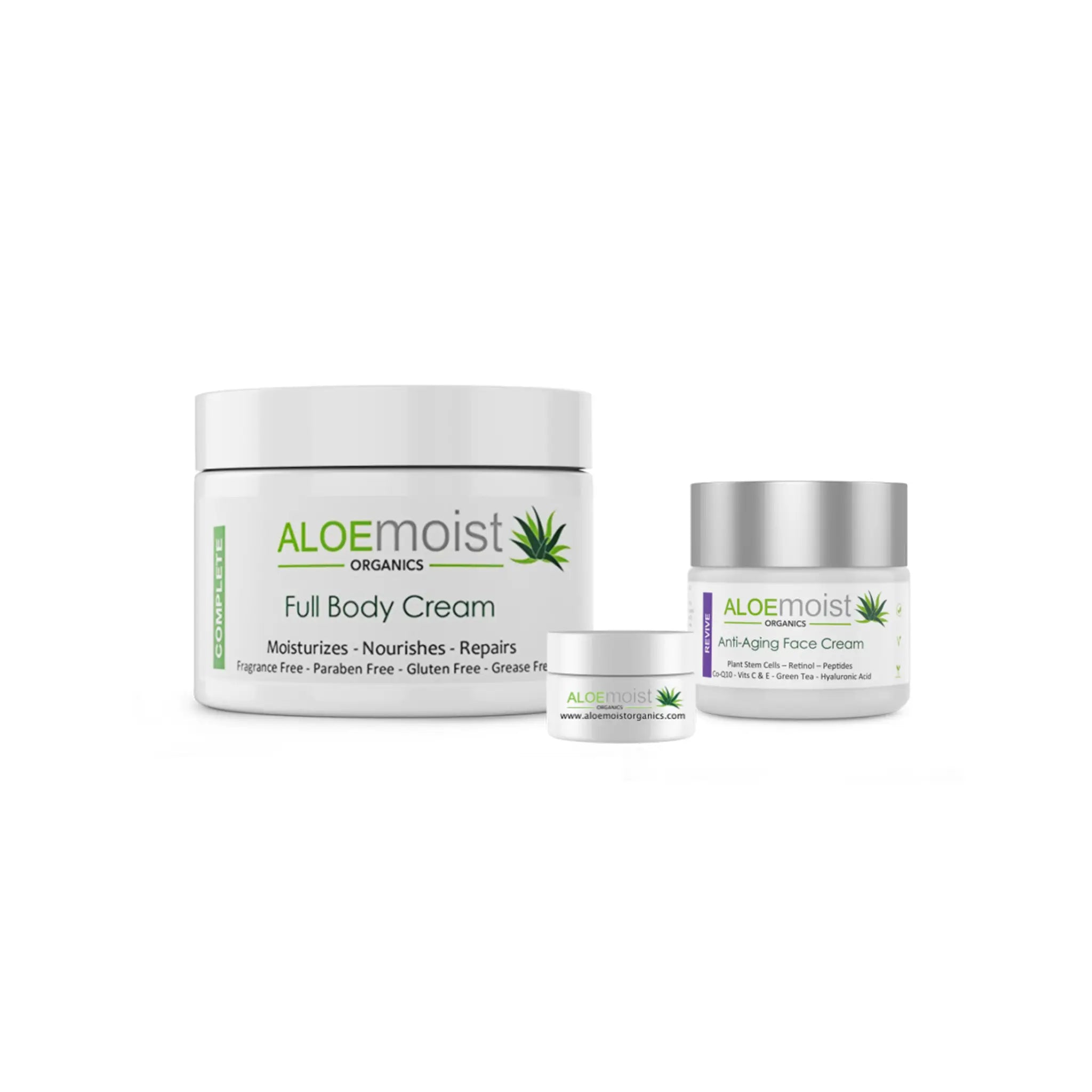 SKINCARE DUO – 8oz AloeMoist COMPLETE with REVIVE Anti-Aging Face