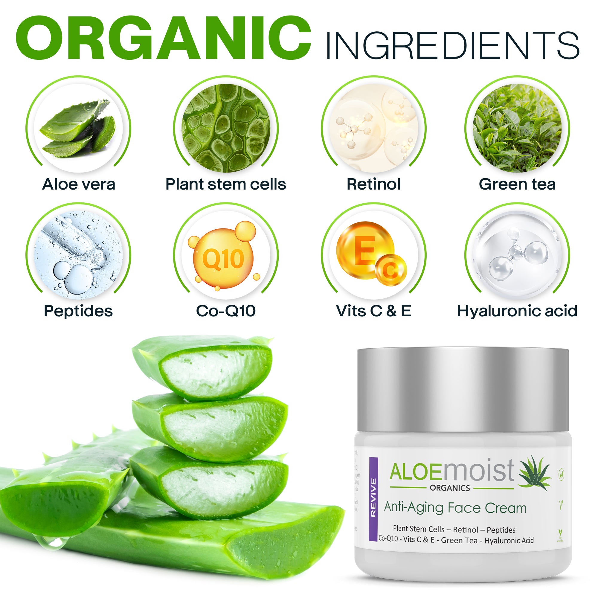REVIVE - Plant Stem Cell Renewal Cream – ALOEmoist Organics - Pure