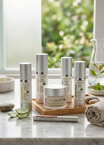 AGE-DEFYING SYSTEM - Six targeted essentials for smoother, firmer, younger-looking skin.
