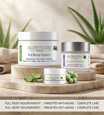 SKINCARE DUO – 8oz AloeMoist COMPLETE with REVIVE Anti-Aging Face Cream Bundle