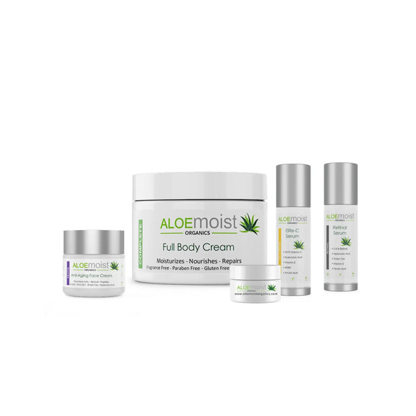 CUARTETO ANTIEDAD – Una de las cremas corporales y faciales y cada uno de los sérums del Pack