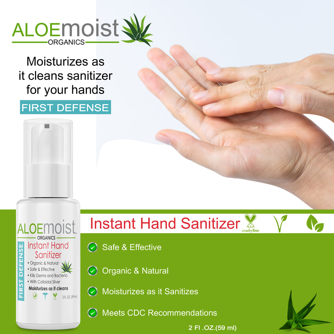 FIRST DEFENSE – Organic Hand Sanitizer