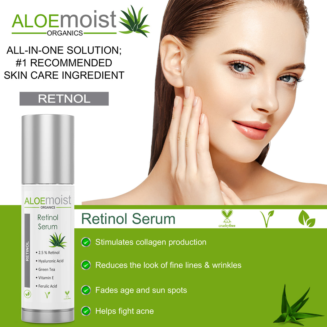 Suero de retinol y ácido hialurónico